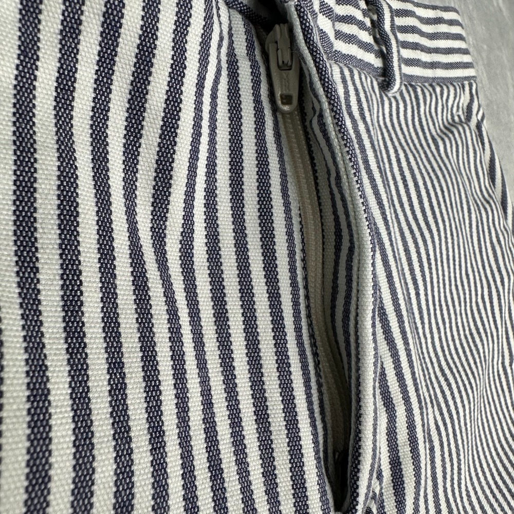 Banana Republic Shorts Womens 8 Blue White Striped 100% Cotton Nautical Preppy - Picture 5 of 13